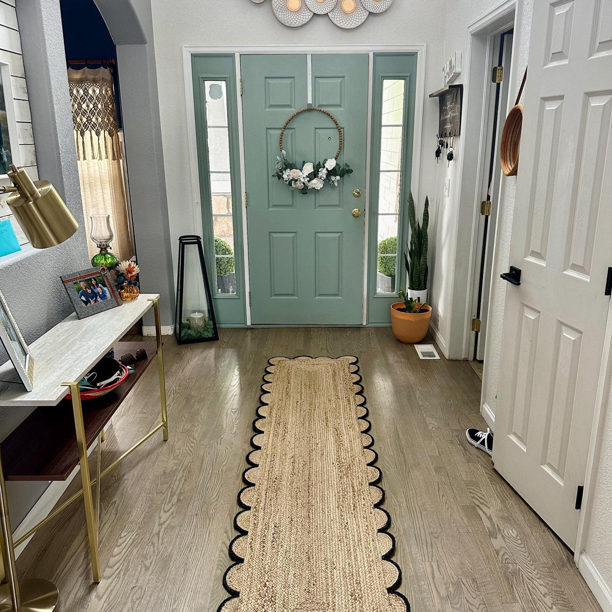 Beige Jute Braided Runner Rugfor Living Room – 3 x 5 handmade by LoomifyHome