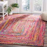 Beige Blue Jute Braided Area Rugfor Living Room – Living Room Ready handmade by LoomifyHome