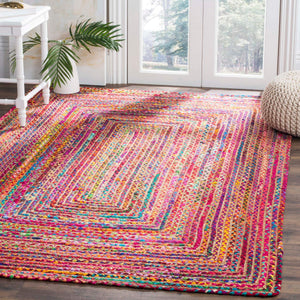 Beige Blue Jute Braided Area Rugfor Living Room – Living Room Ready handmade by LoomifyHome
