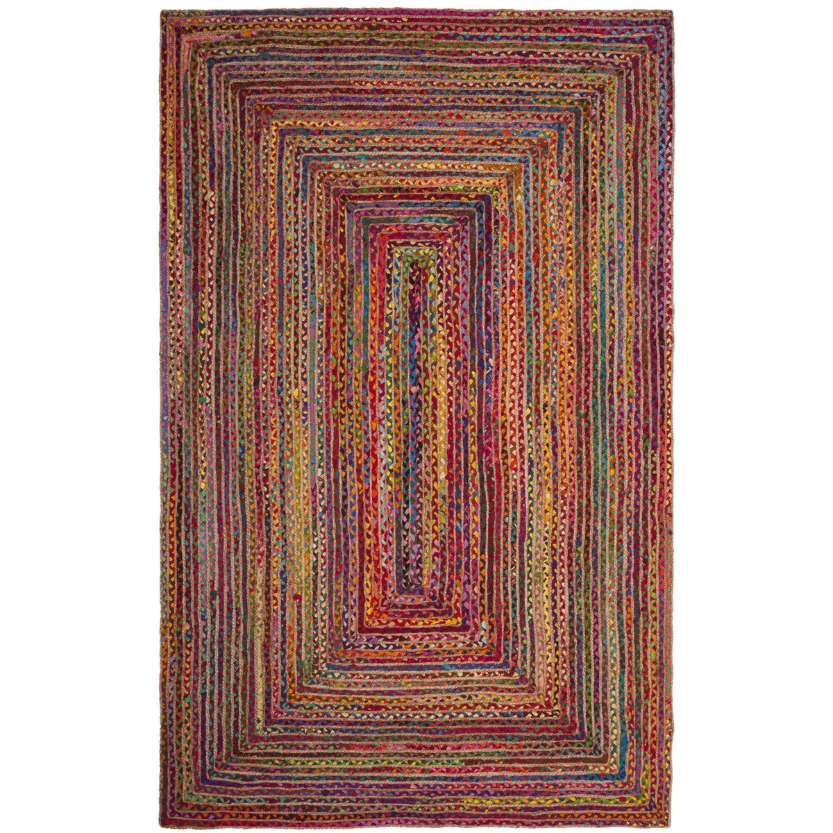 Beige Blue Jute Braided Area Rugfor Living Room – Living Room Ready handmade by LoomifyHome