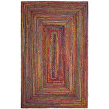 Beige Blue Jute Braided Area Rugfor Living Room – Living Room Ready handmade by LoomifyHome