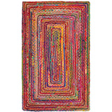 Beige Blue Jute Braided Area Rugfor Living Room – Living Room Ready handmade by LoomifyHome