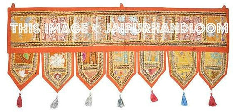 Multicolor Cotton Embroidered Door Toran & Window Valance – Design A3CF5