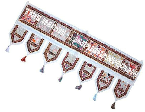 Multicolor Cotton Embroidered Door Toran & Window Valance – Design A76EF