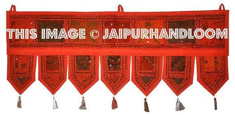 Multicolor Cotton Embroidered Door Toran & Window Valance – Design E7FE1