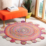 Beige Blue Jute Braided Doormatfor Living Room – Multicolor handmade by LoomifyHome