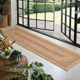 Beige Jute Braided Runner Rugfor Living Room – 6 x 9 handmade by LoomifyHome