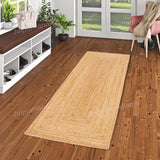 Beige Jute Braided Runner Rugfor Living Room – 6 x 9 handmade by LoomifyHome