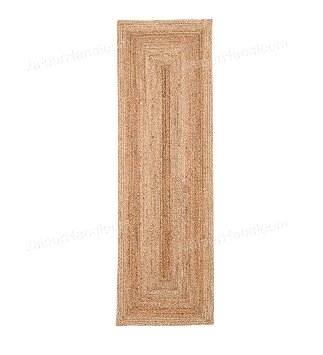 Beige Jute Braided Runner Rugfor Living Room – 6 x 9 handmade by LoomifyHome