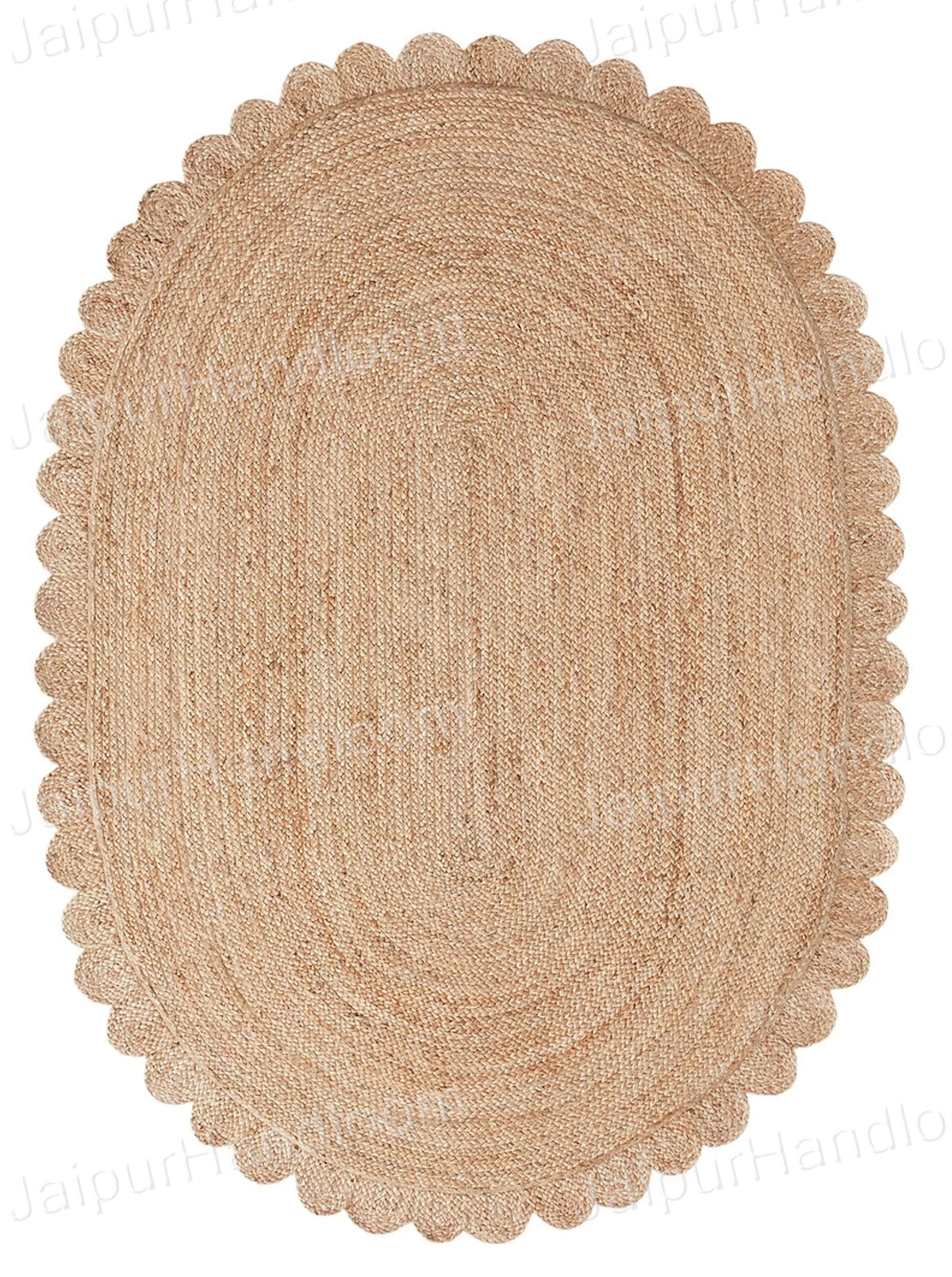 Beige Multicolor Jute Braided Doormatfor Living Room handmade by LoomifyHome