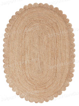 Beige Multicolor Jute Braided Doormatfor Living Room handmade by LoomifyHome