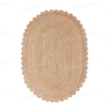Beige Multicolor Jute Braided Doormatfor Living Room handmade by LoomifyHome