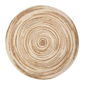 Beige Blue Jute Braided Round Rugfor Living Room – Artisan Style 13 handmade by LoomifyHome