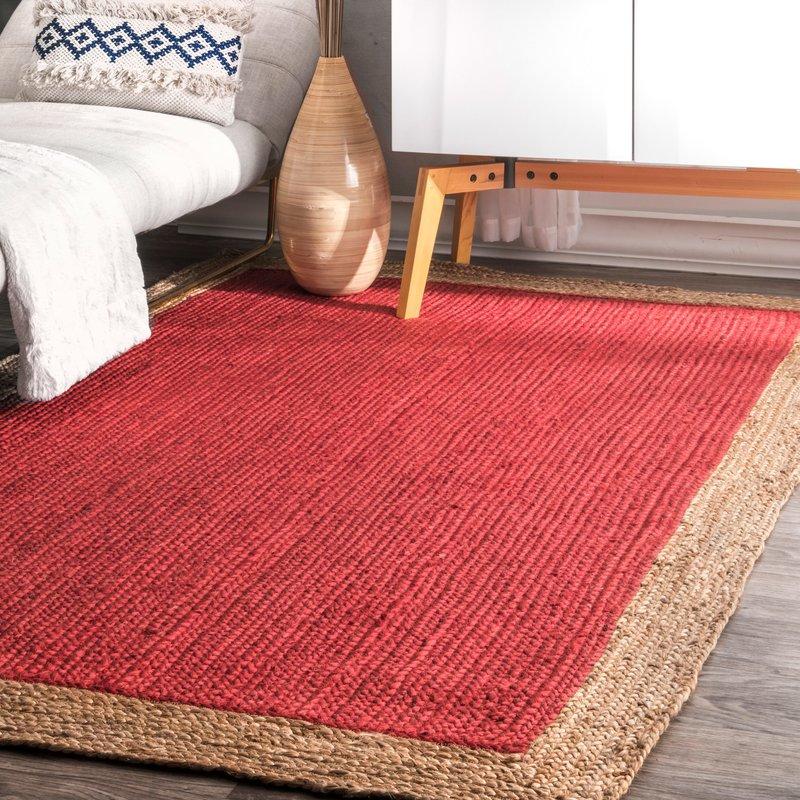 Beige Blue Jute Braided Runner Rugfor Living Room – Natural handmade by LoomifyHome