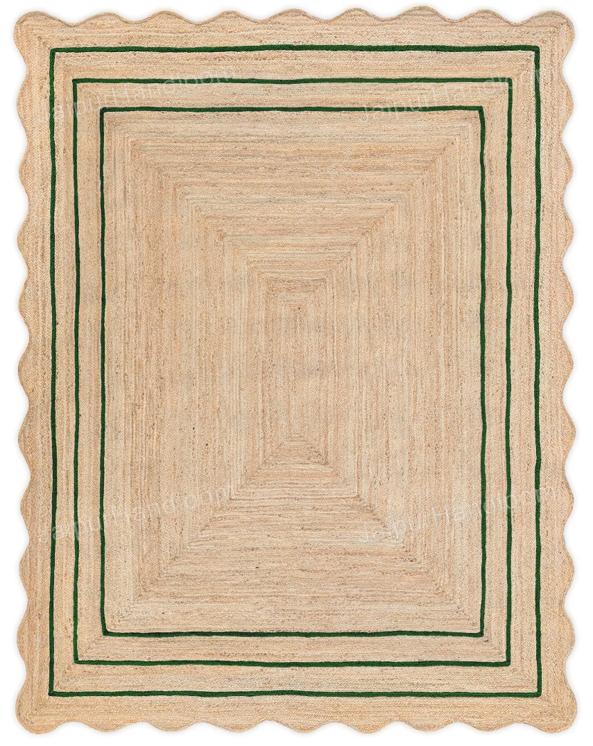 Beige Jute Braided Runner Rugfor Living Room – 7 x 11 handmade by LoomifyHome