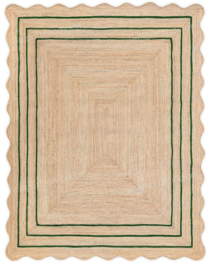 Beige Jute Braided Runner Rugfor Living Room – 7 x 11 handmade by LoomifyHome