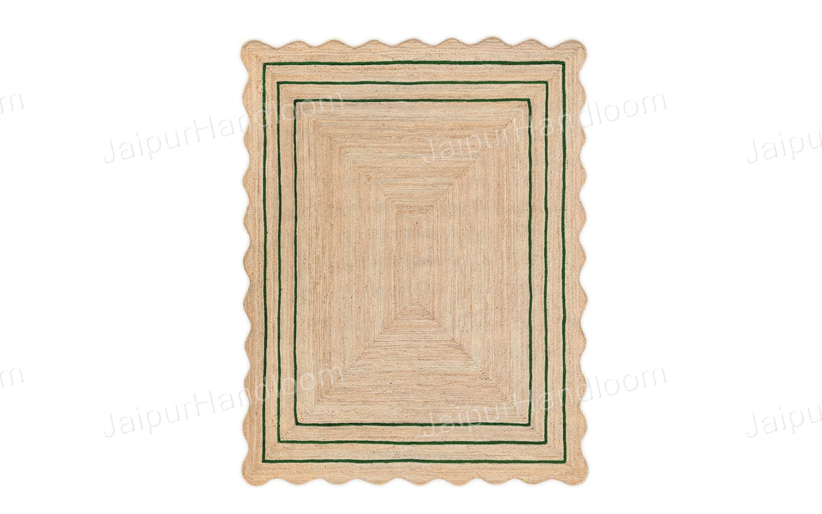 Beige Jute Braided Runner Rugfor Living Room – 7 x 11 handmade by LoomifyHome