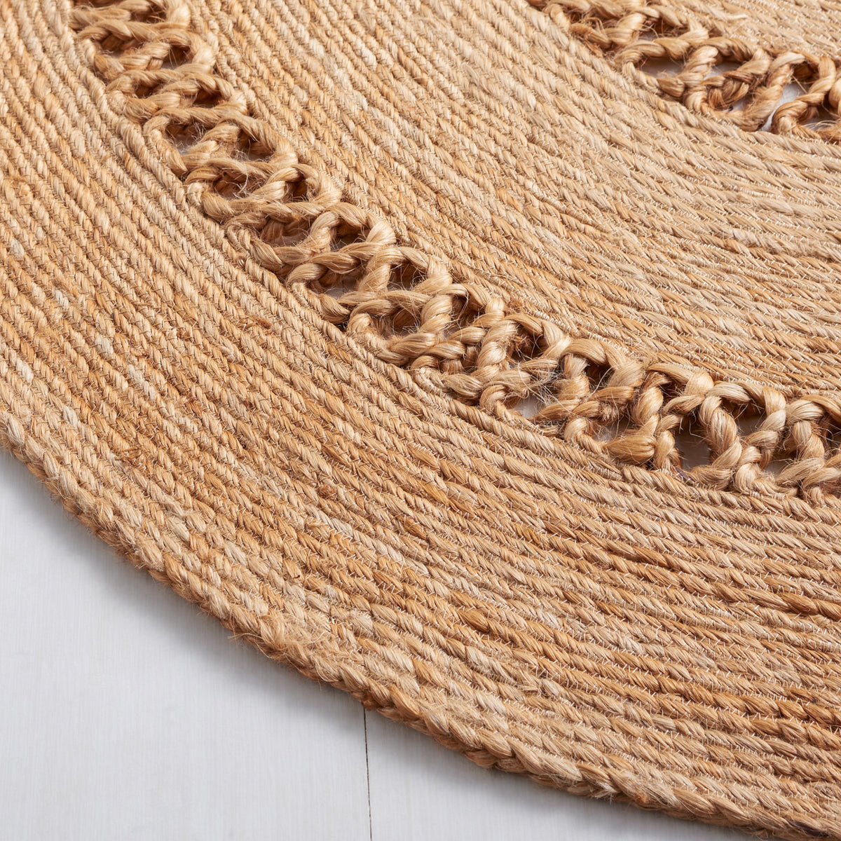 Beige Multicolor Jute Braided Oval Rugfor Living Room handmade by LoomifyHome
