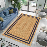 White Beige Jute Braided Runner Rugfor Living Room – Living Room Ready handmade by LoomifyHome