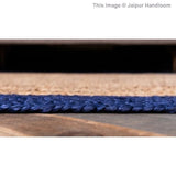 Beige Blue Jute Braided Runner Rugfor Living Room – 2 x 18 handmade by LoomifyHome