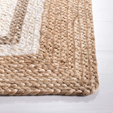 Beige Blue Jute Braided Runner Rugfor Living Room – 48 x 72 handmade by LoomifyHome