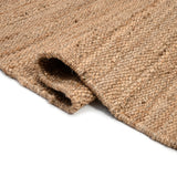 Beige Jute Braided Stair Runnerfor Living Room – Scalloped handmade by LoomifyHome