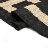 Black Beige Jute Braided Stair Runnerfor Living Room – Bohemian handmade by LoomifyHome