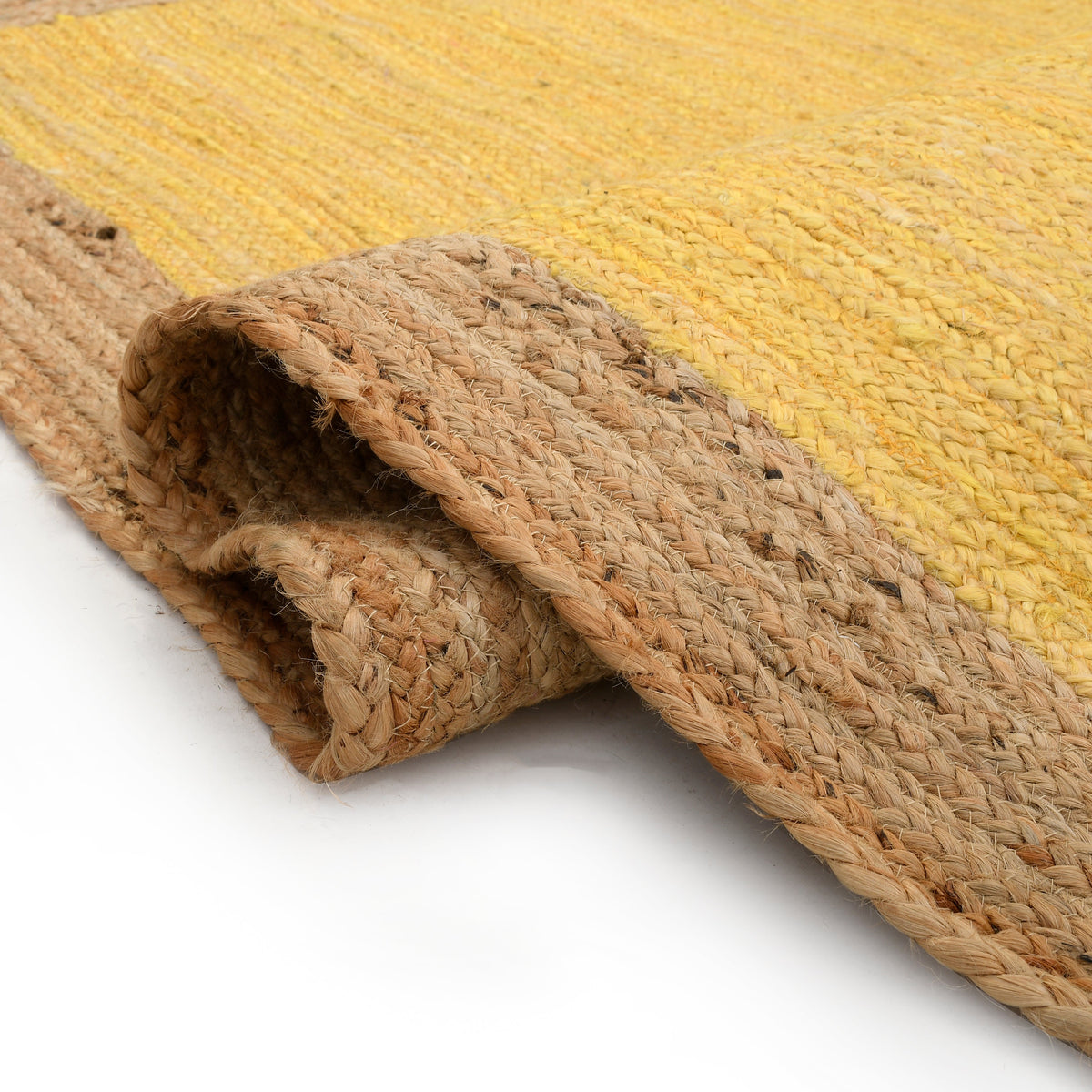 White Beige Jute Braided Runner Rugfor Living Room – 6 x 8 handmade by LoomifyHome