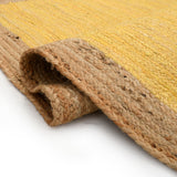 White Beige Jute Braided Runner Rugfor Living Room – 6 x 8 handmade by LoomifyHome