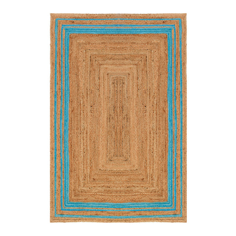 White Beige Jute Braided Runner Rugfor Living Room – 3 x 4 handmade by LoomifyHome