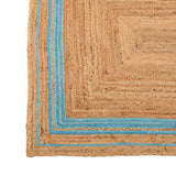 White Beige Jute Braided Runner Rugfor Living Room – 3 x 4 handmade by LoomifyHome