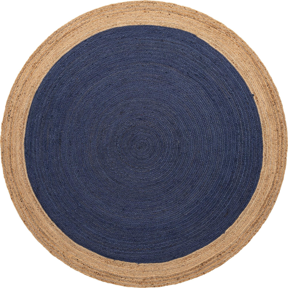 White Beige Jute Braided Round Rugfor Living Room – Heritage Weave handmade by LoomifyHome