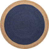 White Beige Jute Braided Round Rugfor Living Room – Heritage Weave handmade by LoomifyHome
