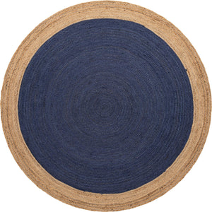 White Beige Jute Braided Round Rugfor Living Room – Heritage Weave handmade by LoomifyHome