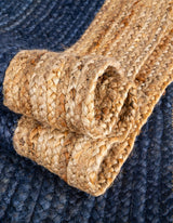 White Beige Jute Braided Round Rugfor Living Room – Heritage Weave handmade by LoomifyHome