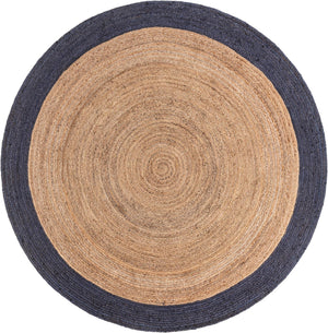 White Beige Jute Braided Round Rugfor Living Room – Natural Texture handmade by LoomifyHome
