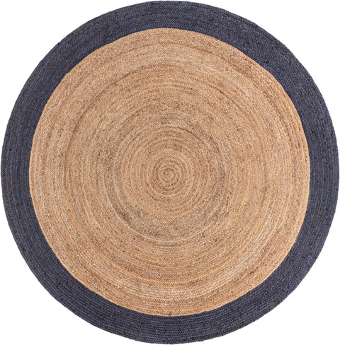 White Beige Jute Braided Round Rugfor Living Room – Natural Texture handmade by LoomifyHome