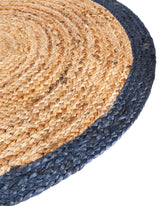 White Beige Jute Braided Round Rugfor Living Room – Natural Texture handmade by LoomifyHome