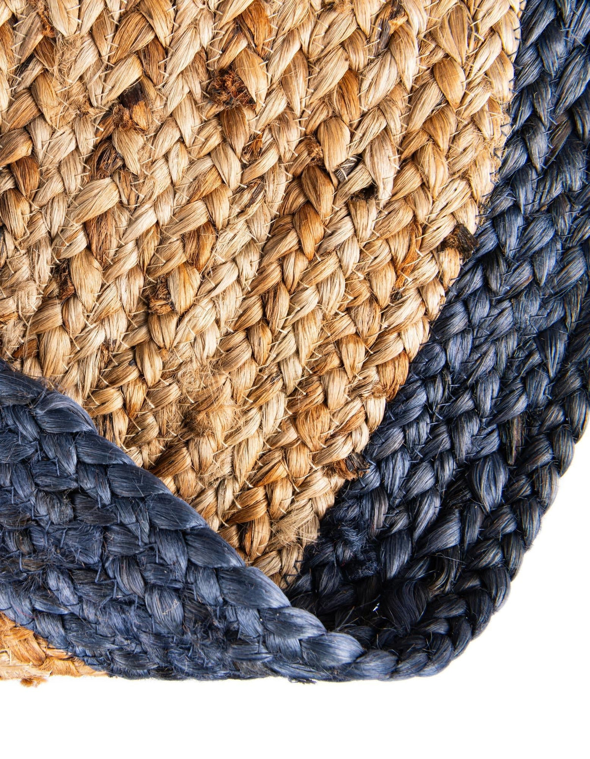 White Beige Jute Braided Round Rugfor Living Room – Natural Texture handmade by LoomifyHome