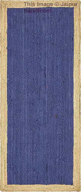 Beige Blue Jute Braided Doormatfor Living Room – Living Room Ready handmade by LoomifyHome