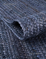 Blue Multicolor Jute Braided Oval Rugfor Living Room – Living Room Ready handmade by LoomifyHome