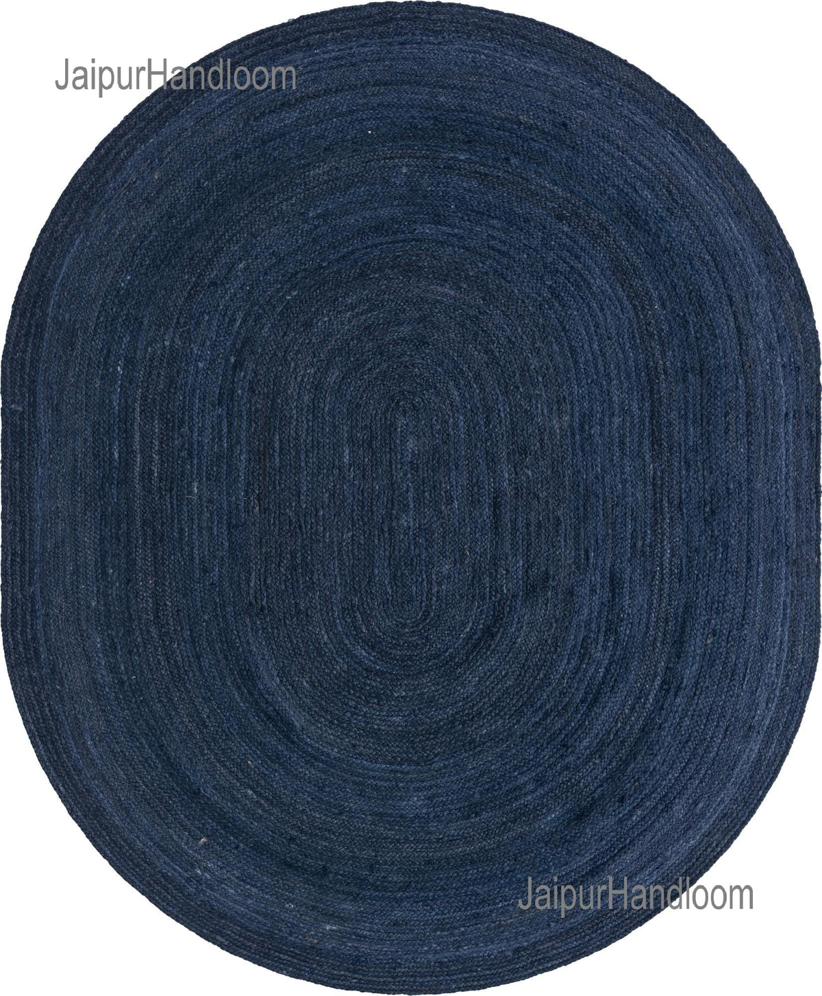 Blue Multicolor Jute Braided Oval Rugfor Living Room – Living Room Ready handmade by LoomifyHome