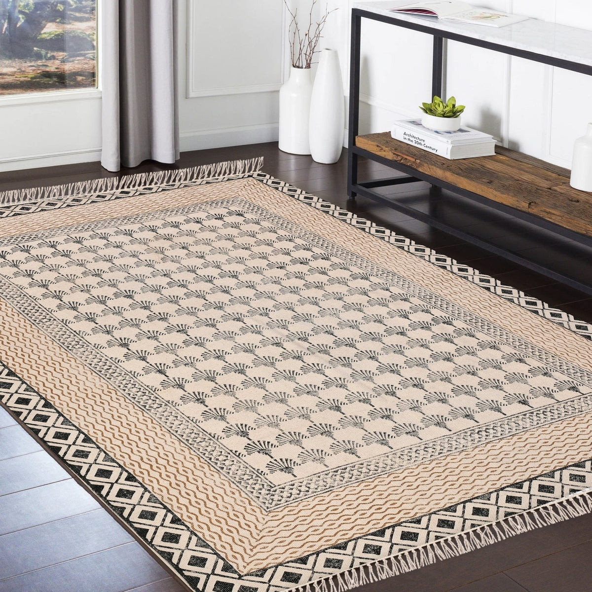 Jute Braided Area Rugfor Living Room – Modern handmade by LoomifyHome