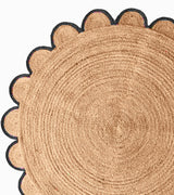 White Beige Jute Braided Round Rugfor Living Room – Nordic handmade by LoomifyHome