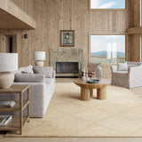 White Beige Jute Braided Area Rugfor Living Room – Geometric handmade by LoomifyHome