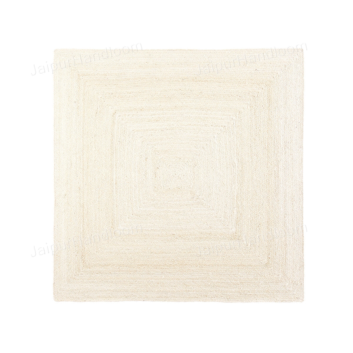 White Beige Jute Braided Runner Rugfor Living Room – 9 x 12 handmade by LoomifyHome