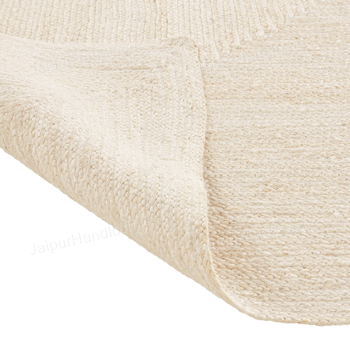 White Beige Jute Braided Runner Rugfor Living Room – 9 x 12 handmade by LoomifyHome