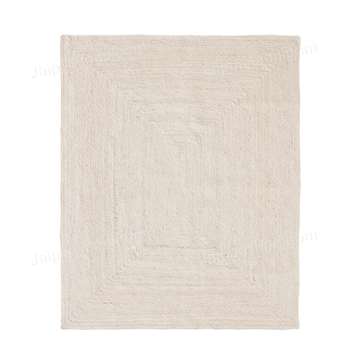 White Beige Jute Braided Runner Rugfor Living Room – 9 x 12 handmade by LoomifyHome
