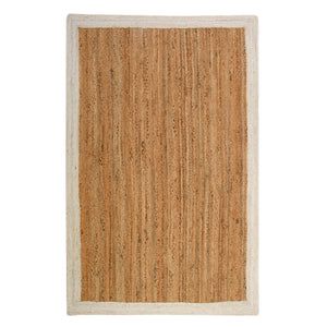 White Beige Jute Braided Runner Rugfor Living Room – 36 x 60 handmade by LoomifyHome