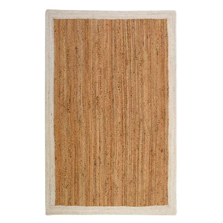 White Beige Jute Braided Runner Rugfor Living Room – 36 x 60 handmade by LoomifyHome